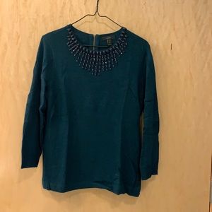 J.Crew jeweled crew-neck sweater